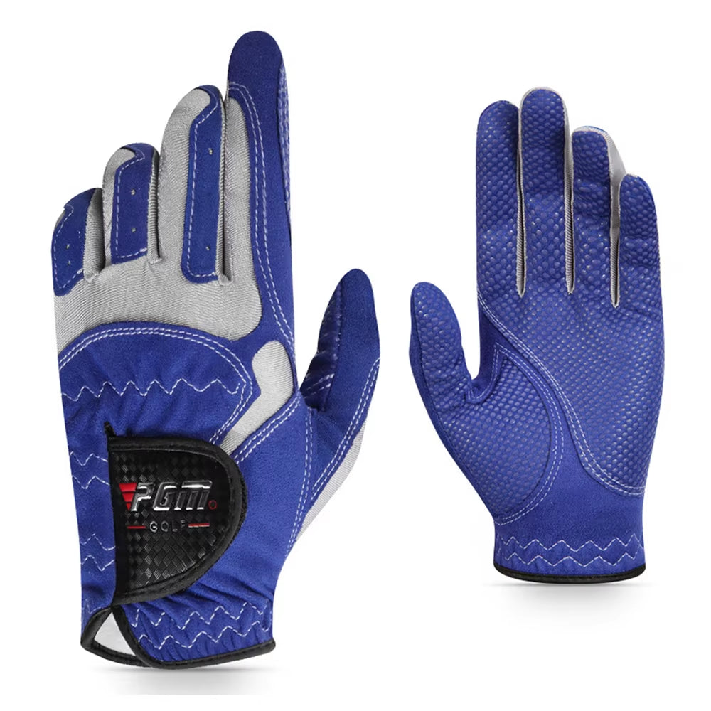 Breathable Fabric Golf Gloves for Men, Antislip Granulated, Abrasion Resistant Sports, Microfibre Left and Right Hand Glove