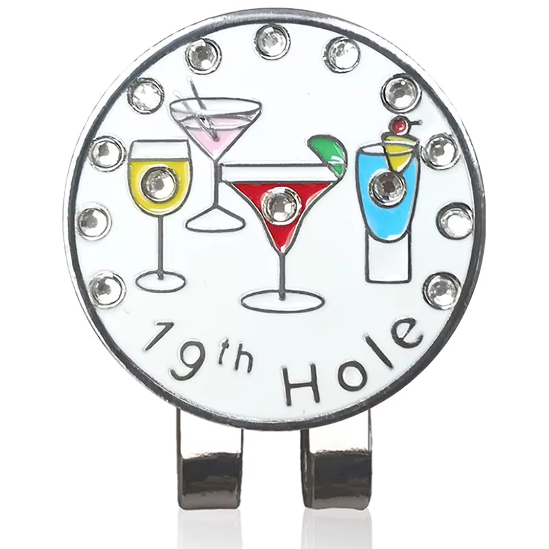 New Golf Ball Mark+Golf Hat Clip Magnetic Alloy Marker Golf Accessories Eagle Tiger One Putter Flog Wine Glass Lucky Clover