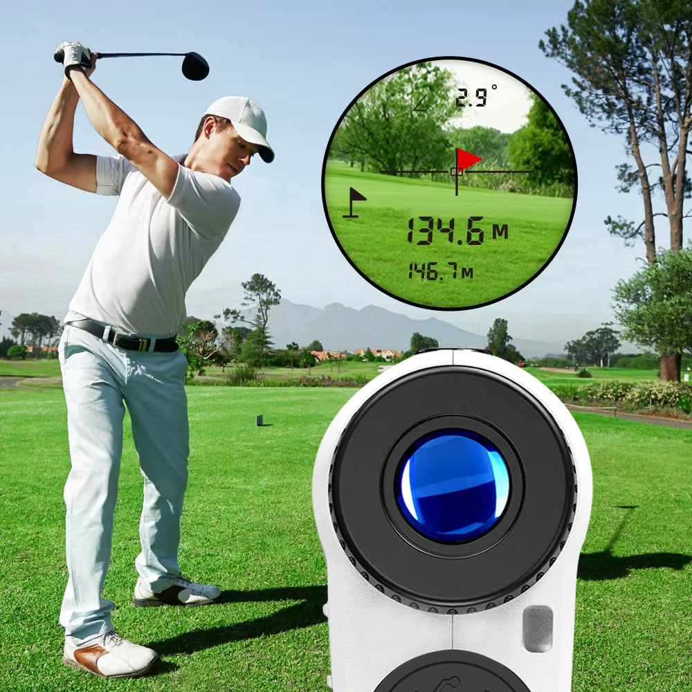Golf Laser Rangefinder Rechargeable 600M/1000M 6X Magnification Monoculars Telescop Range Finder for Outdoor Sports