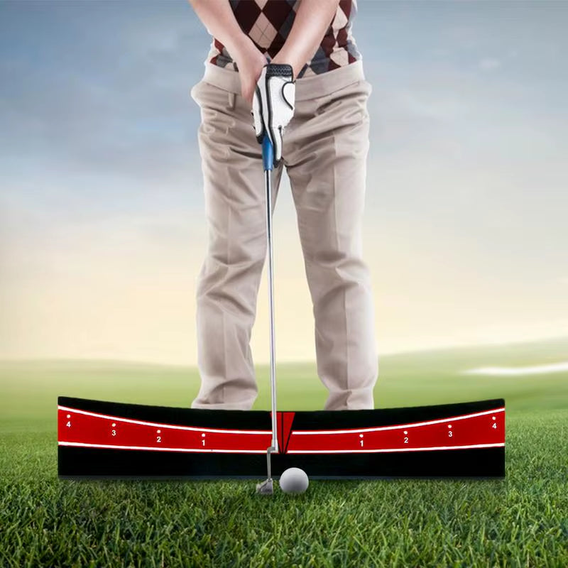 Golf Putting Track Board Golf Putter Trainer Track Guide Plate Golf Training Balance Correction Aid Trajectory Calibration Board