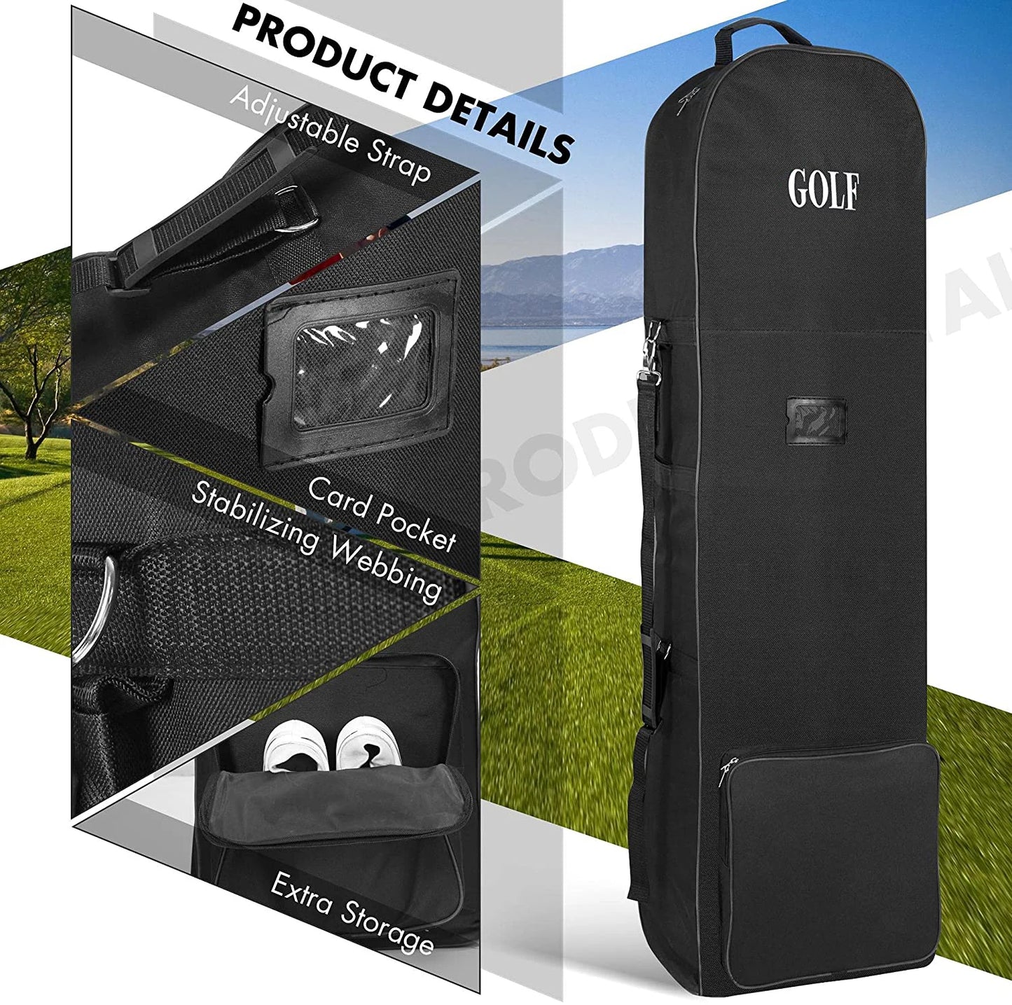 Soft Golf Travel Bag with Wheels