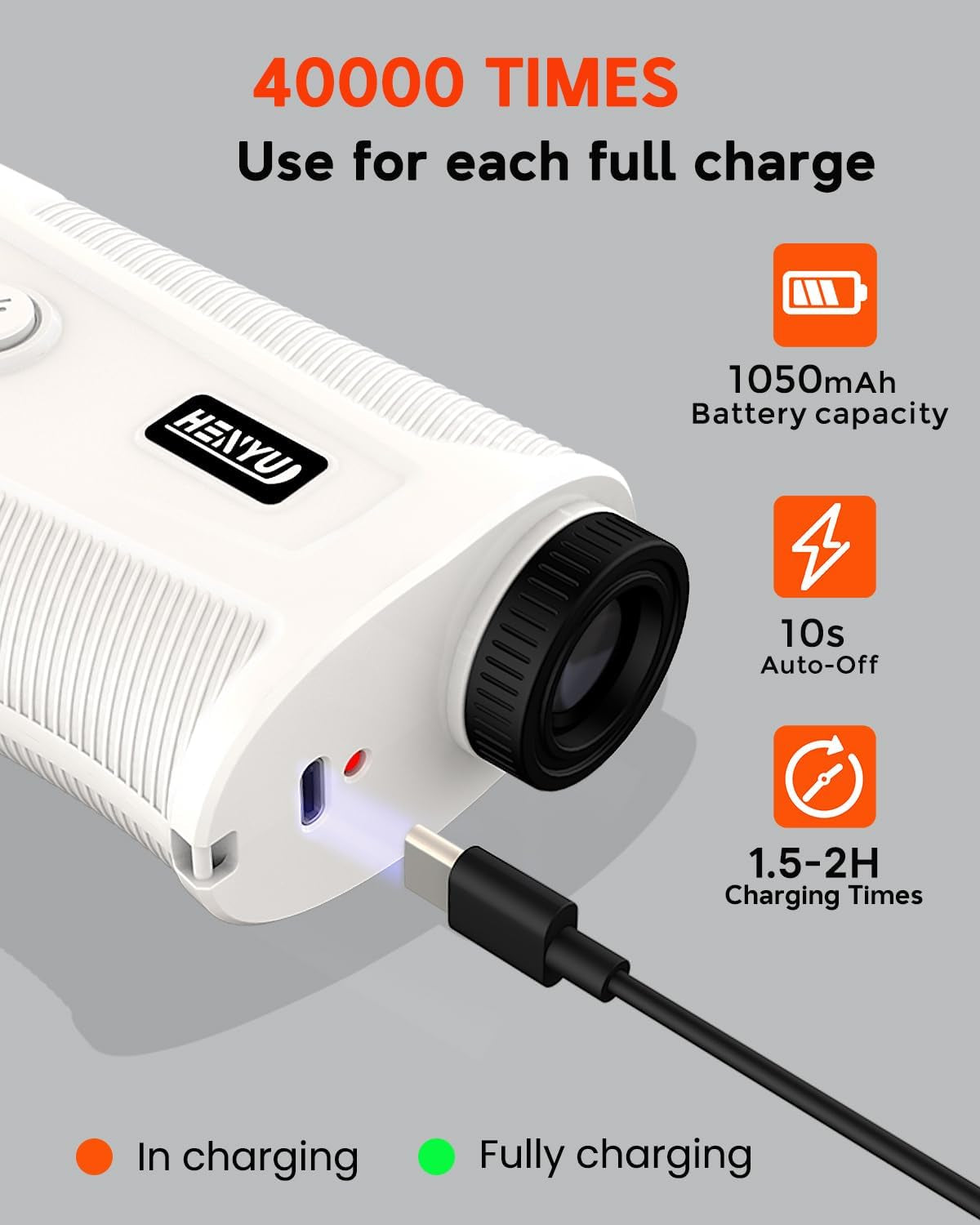 Golf Rangefinder with Slope, Golf Laser Rangefinder,1000 Yard Range Finder Golfing with Magnetic Holder, USB C Rechagreable, 6X Magnification, High-Precision Flag Lock Vibration, Fast Focus