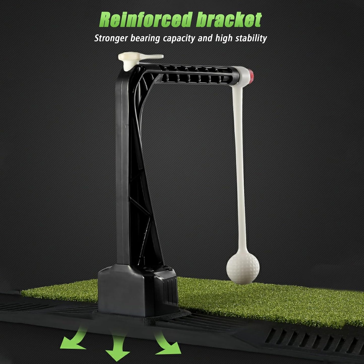 Golf Swing Trainer - 2.0 Golf Training Equipment with 5 Adjustable Height - Pure Path Golf Swing Practice Mat Training Aid - Golf Swing and Hitting Trainer for Indoor Outdoor Home