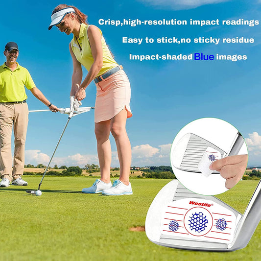 Golf Driver Impact Tape Labels 120 Pcs Golf Impact Stickers for Swing Training Irons Putters and Woods