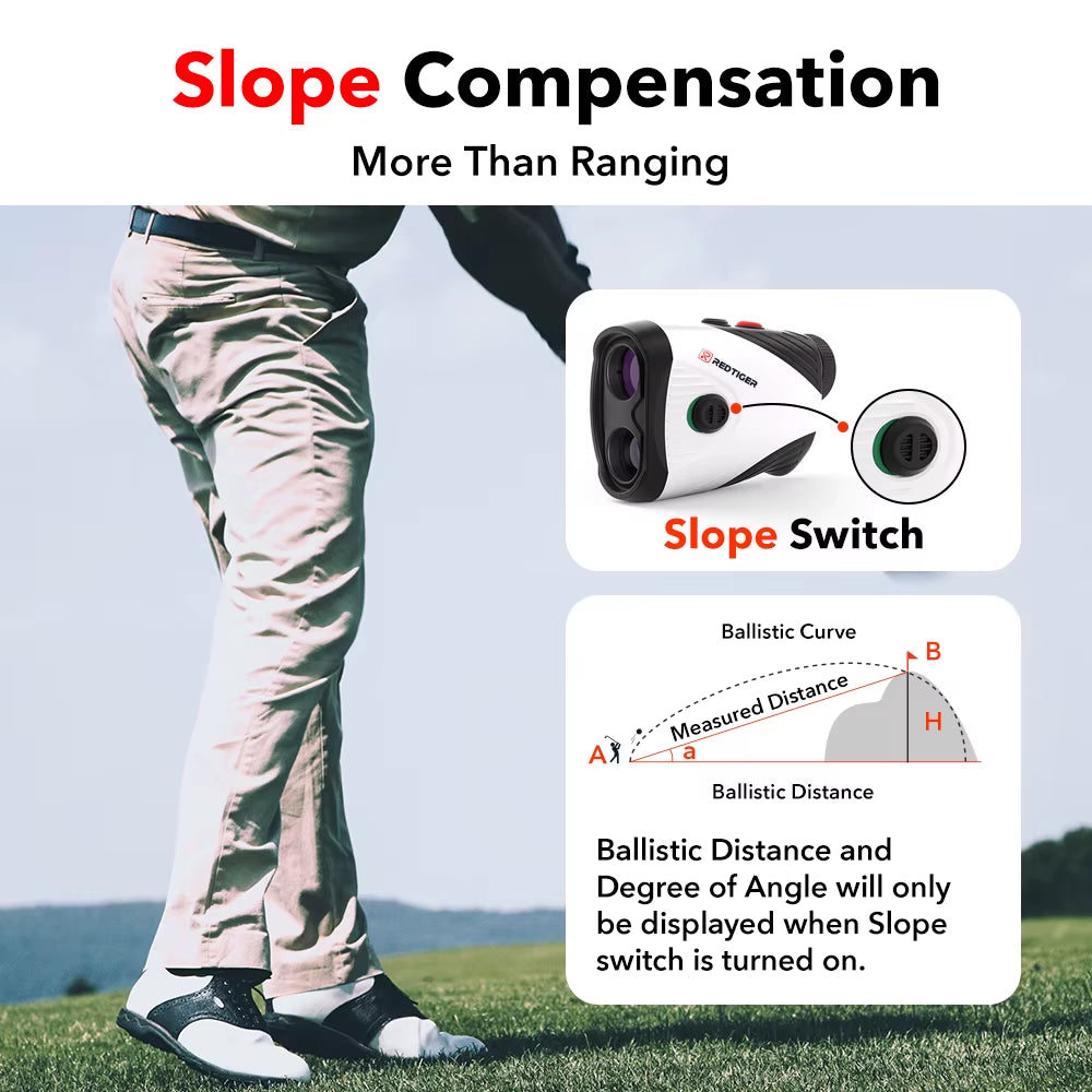 Golf Rangefinder with Slope 1000M 1200 Yards Laser Range Finder Golfing 7X Magnification Rechargeable Range Finders