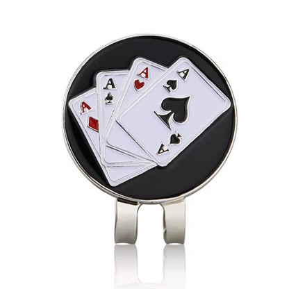 New Golf Ball Mark+Golf Hat Clip Magnetic Alloy Marker Golf Accessories Eagle Tiger One Putter Flog Wine Glass Lucky Clover