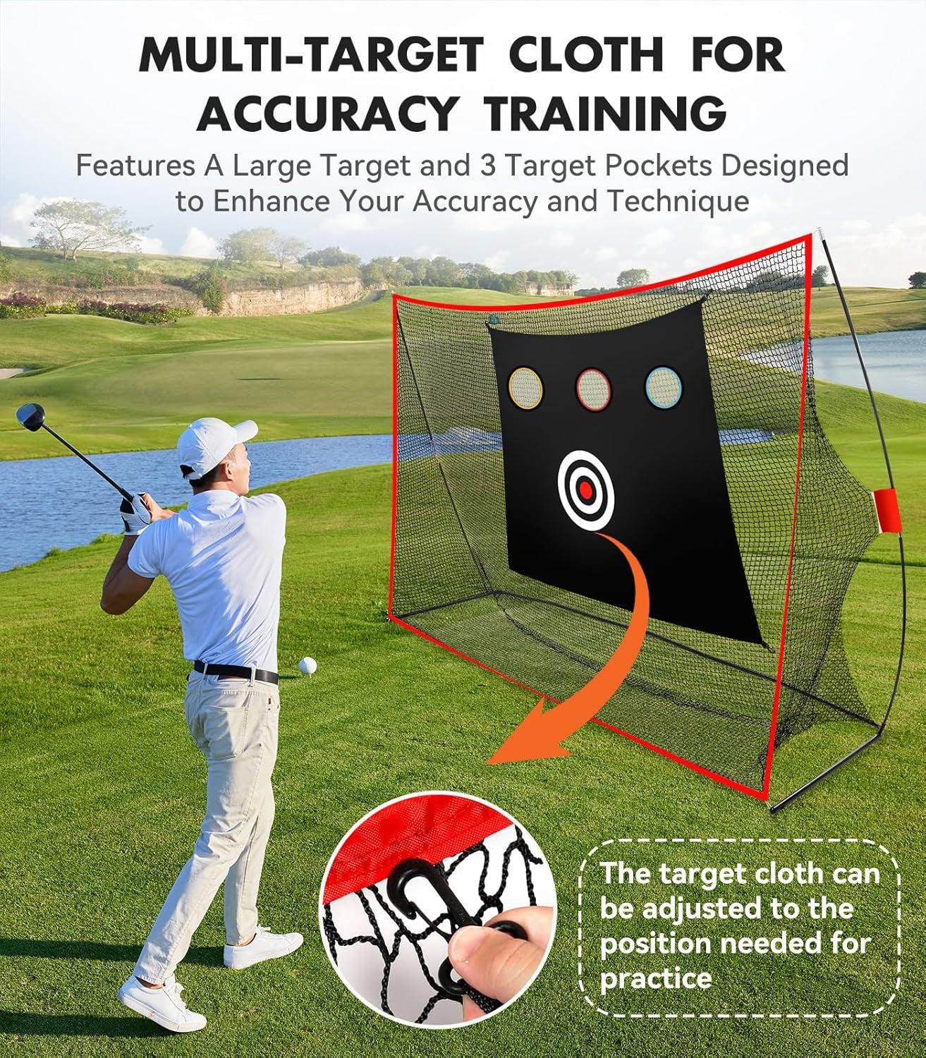 Golf Net: 10X7Ft Heavy Duty Golf Practice Net