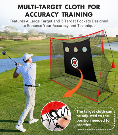 Golf Net: 10X7Ft Heavy Duty Golf Practice Net