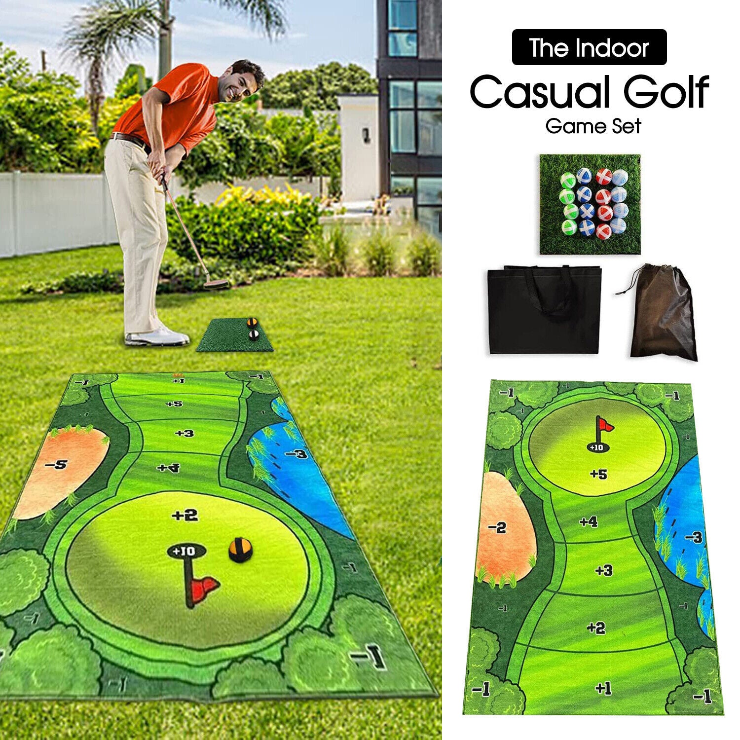 The Indoor Casual Golf Game Set Golf Putting Royale Golf Game Golf Hitting Mats