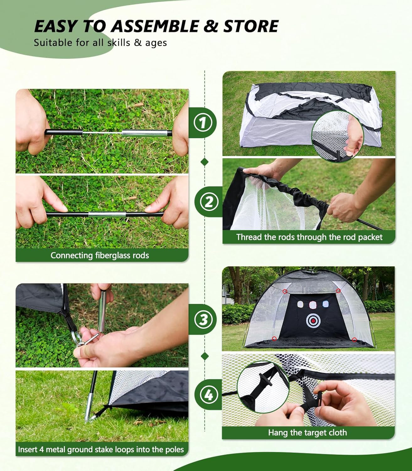 3m x 2.1m Golf Practice Net