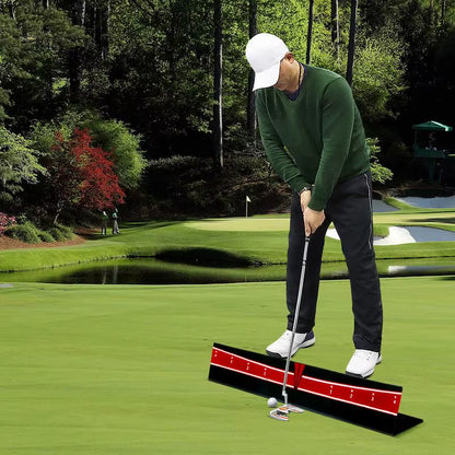 Golf Putting Track Board Golf Putter Trainer Track Guide Plate Golf Training Balance Correction Aid Trajectory Calibration Board