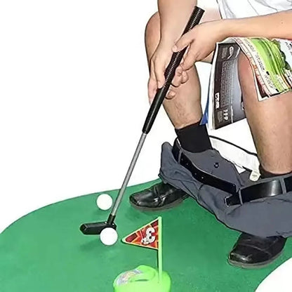Mini Toilet Golf Set Toilet Time Golf Game Set Golf Training Accessories Birthday Party Gift