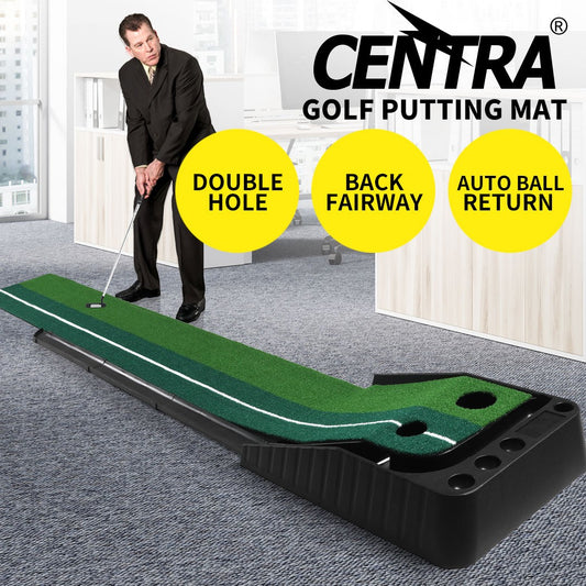 Golf Putting Mat 250cm x 40cm with auto return