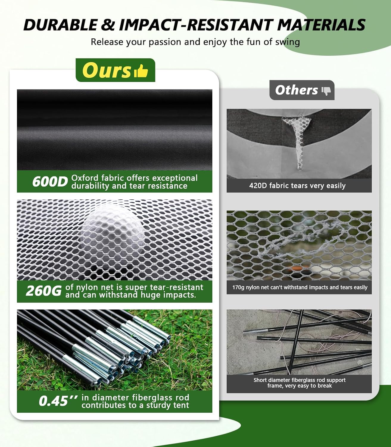 3m x 2.1m Golf Practice Net