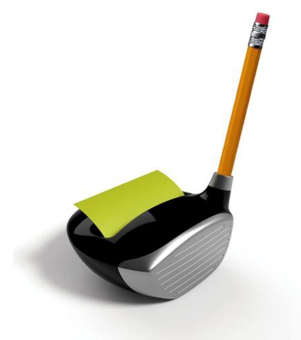 Golf driver Post-It Notes dispenser