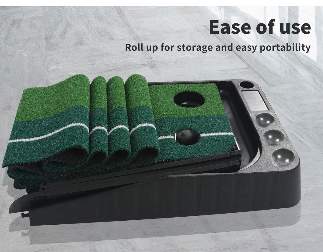 Golf Putting Mat 250cm x 40cm with auto return