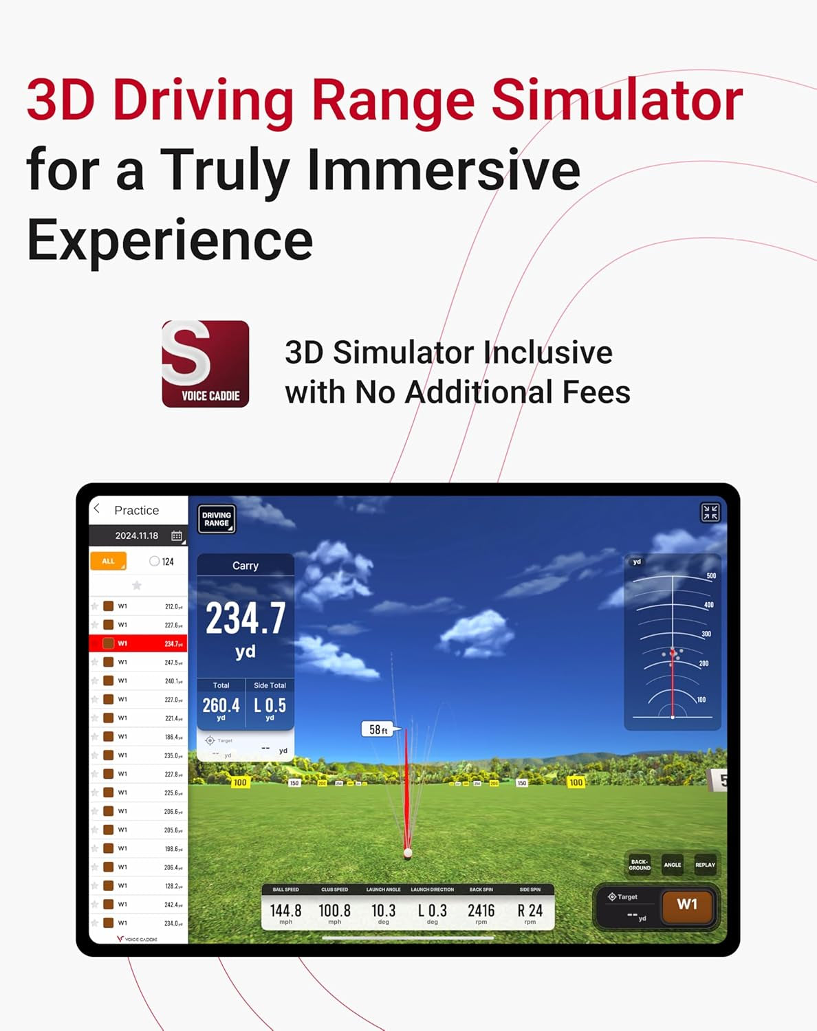 Golf Launch Monitor & 3D Driving Range Simulator