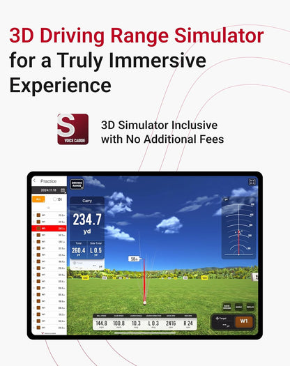 Golf Launch Monitor & 3D Driving Range Simulator