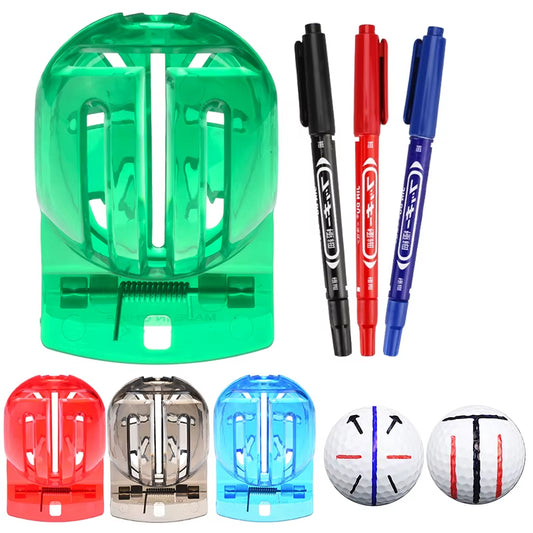 Golf Ball Line Marker Drawing Tool and Marks Pens Set Template Alignment Putting Marking Liner Tools Golf Training Accessories