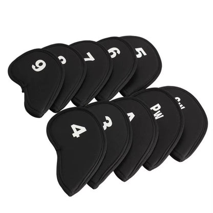 10Pcs Golf Shaft Protectors, Golf Accessories, Numeric Alphabet Printing, Dustproof, Waterproof, Fashionable and Convenient