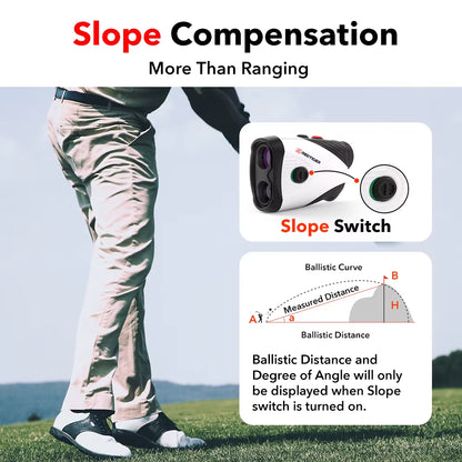 Golf Rangefinder with Slope 1000M 1200 Yards Laser Range Finder Golfing 7X Magnification Rechargeable Range Finders