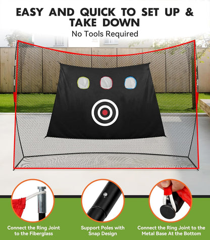 Golf Net: 10X7Ft Heavy Duty Golf Practice Net